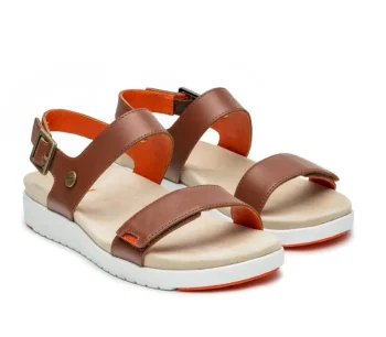 Fashion KURU Footwear GLIDE Walnutbrown-bloodorange